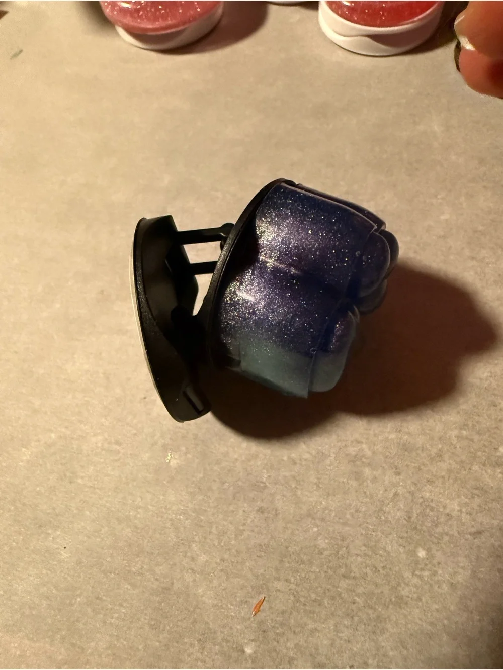 Homemade blue shimmery